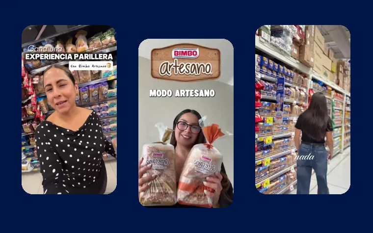 Creadores UGC de la campaña Bimbo Artesano